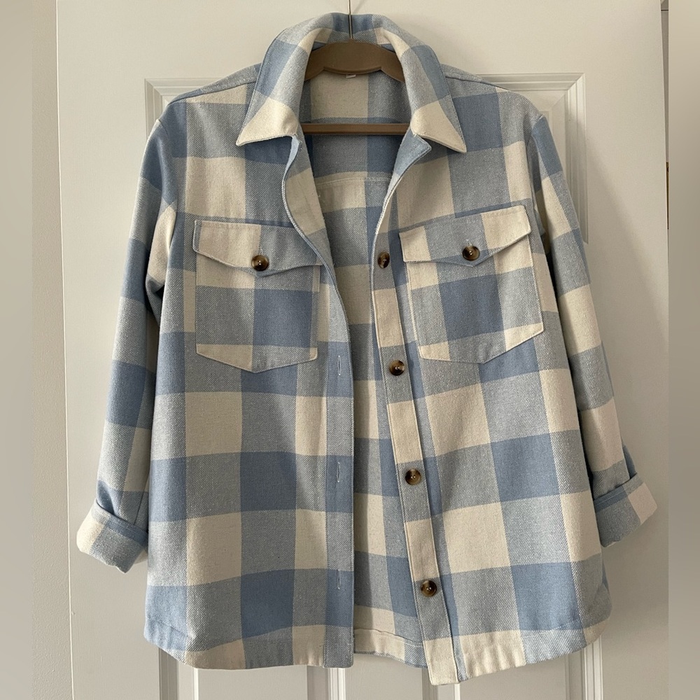 Blue and White Plaid Flannel Nordstrom BP